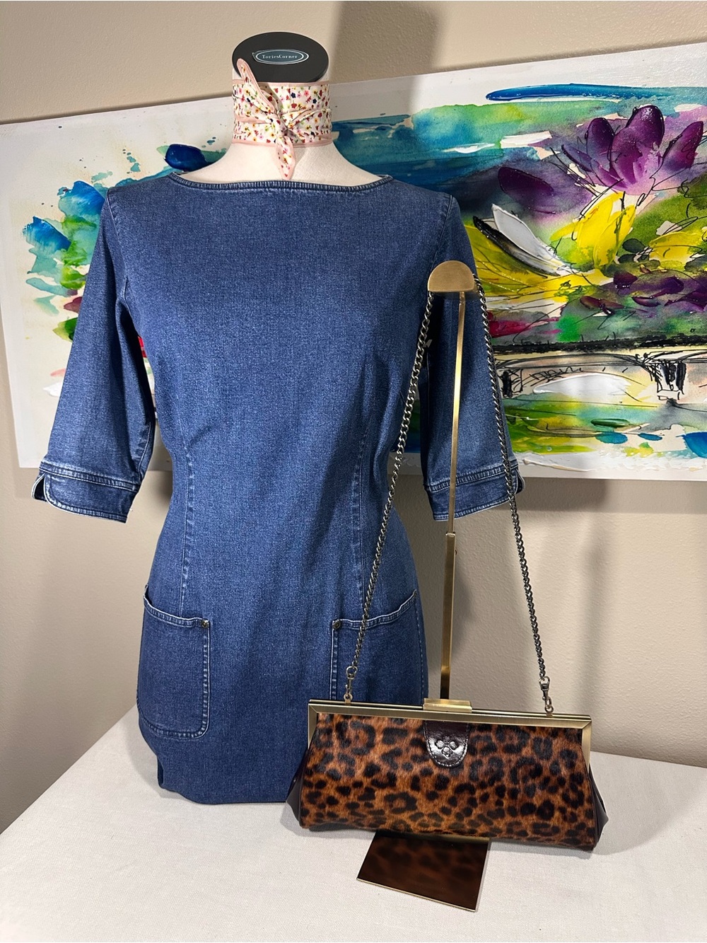 Patricia Nash Athena Clutch / Leopard print faux hair. - Picture 10 of 10